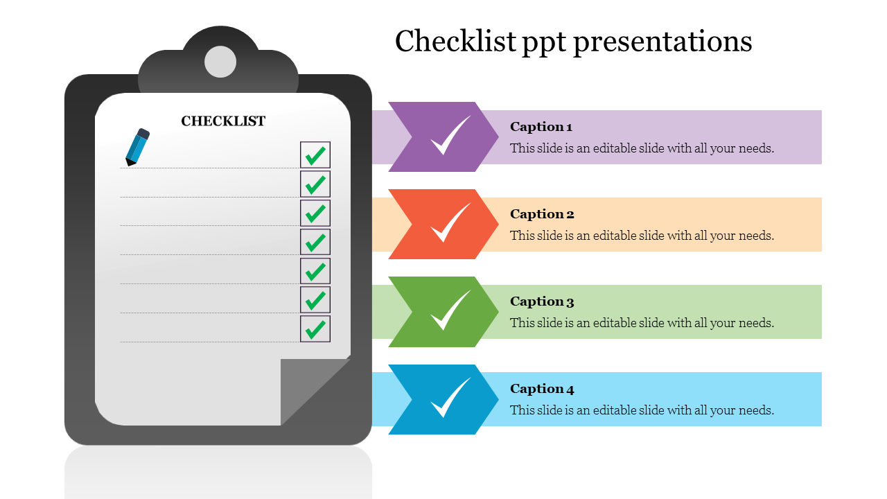 checklist ppt presentations